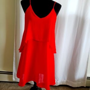 Red flowy dress!